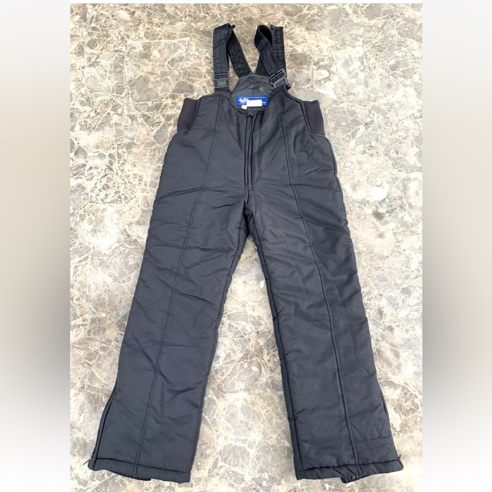 Sportscaster Ski Snow Pants Bib Black Insulated Suspenders Youth Size S (6/7)